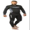 Cressi Fast 7 mm Monopiece Wetsuits, Black/Blue, 7 mm, 3XL view 2