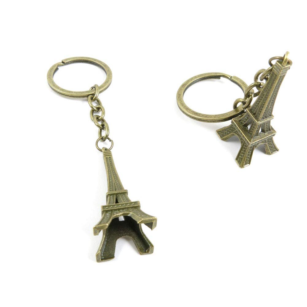 5 Items Keychain Keyring Key Tags Chains Rings Jewelry Bag Charms L3PW4 Paris Eiffel Tower