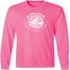 Joe's USA Koloa Circle Wave Vintage Pigment Dyed Long Sleeve Tee - 4X - Large - Neonpink/W view 1