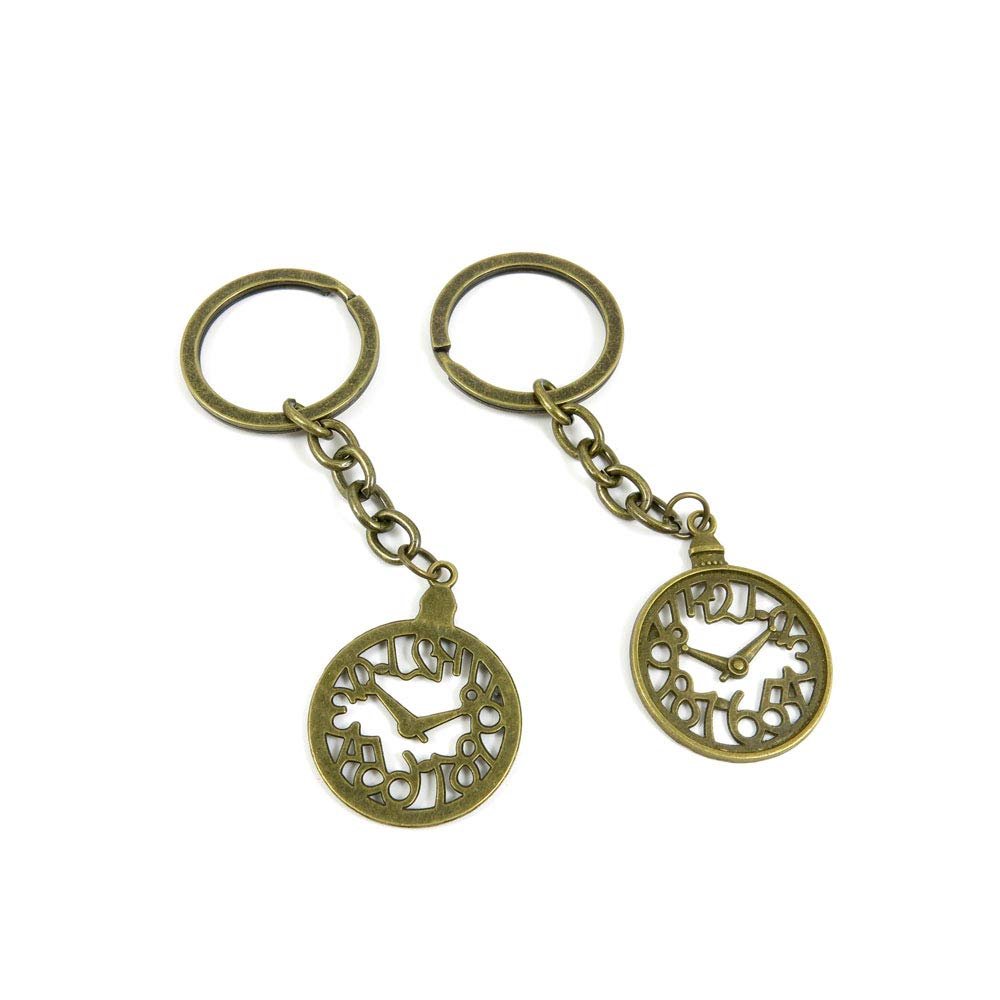 5 Items Keychain Keyring Key Tags Chains Rings Jewelry Bag Charms B0DZ1 Pocket Watch
