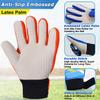 Jalunth Soccer Goalkeeper Goalie Gloves Kids Youth Goal Keeper Field Player Glove Boys Girls Ages 7-8 Years Old Anti-Slip Latex Palm Soft Pu Hand Back Orange Size 6 view 4