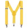 IBTOM CASTLE Toddler Baby Boy Clothes Set 1st Birthday Cake Smash Bowtie Suspenders Pants 3pcs Outfits Diaper Nappy Cover Christening Clothes Blue+Yellow view 3