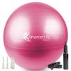 SmarterLife Exercise Ball Yoga Ball for Fitness, Balance, Stability, or Pregnancy, Gym Ball for Core Workout, Physical Therapy, Yoga Ball Chair for Office, Anti-Slip Anti-Burst (65 cm, Pink) view 1