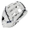 Miken | PRO SERIES Slowpitch Softball Glove | 14" | White / Blue Laces | RHT view 3