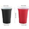 TOPINCN Beer Pong Drinking Game Set 22PCS Plastic Game Cups with 4PCS Pong Balls Outdoor Camping Pub Party Supplies 16oz(red Cups 11+Black cups11+4balls) view 3