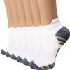 Sooverki Copper Plantar Fasciitis Running Compression Socks for Men & Women 6 Pairs Arch Support Ankle Socks for Athletic&Travel view 1