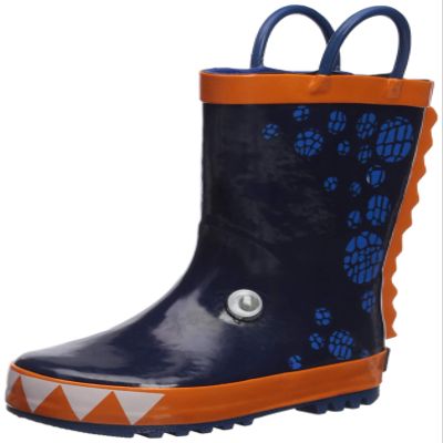 Northside Kid's 3D Dino Boot, Blue/Orange, 5 M US Toddler