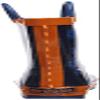 Northside Kid's 3D Dino Boot, Blue/Orange, 5 M US Toddler view 3