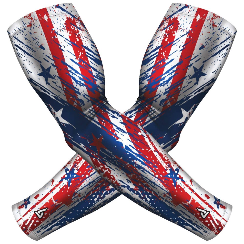 B-Driven Sports UV Arm Sleeves - Sun Protection UPF 50+ UV Compression Arm Sleeves Cooling for Baseball Basketball Football