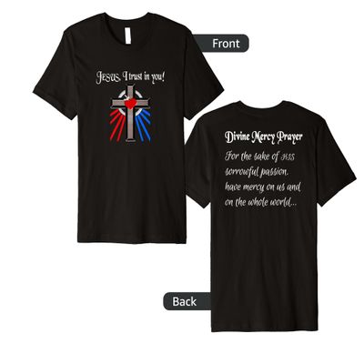 Divine Mercy Chaplet Prayer Jesus I Trust in You Premium Tri-blend T-Shirt