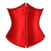 Grebrafan Women's Lace up Boned Brocade Waist Training Underbust Corsets Plus Size (US(18-20) 5XL, Red) view 1