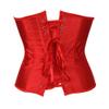 Grebrafan Women's Lace up Boned Brocade Waist Training Underbust Corsets Plus Size (US(18-20) 5XL, Red) view 3