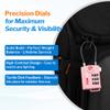 Forge TSA Approved Cable Luggage Locks, 2 Pink Locks, Re-settable Combination with Alloy Body view 4