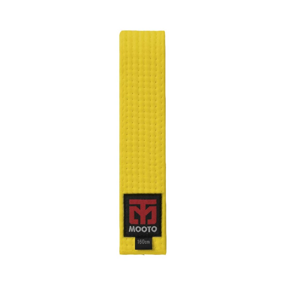 MOOTO Taekwondo Color Belts Single Wrap(Width 4cm) 8 Colors TKD MMA Martial Arts Hapkido Karate (Yellow, 1. Length(160cm or 63.0 inch))