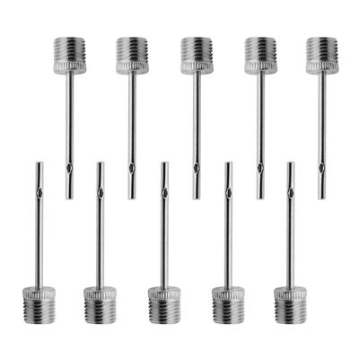 Famgee 100 Pcs Ball Pump Needles, Silver, Stainless Steel, Manual, Inflation Needle, Air Pump, Sports Balls, Football, Soccer, Basketball, Gym