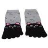 CH Child Todder Kids Children Mesh Thin Toe Socks Cute Cartoon Animal ShapedBreathable Socks Good For 3-7 Years Old, Black Cat view 2