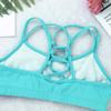 FEESHOW Big Girls Racerback Sports Bra Crop Tops for Gymnastics Yoga Ballet Dance wear Activewear Mint Green 4 view 3