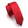 Wehug Men's Classic Solid Color Slim Red Tie - 2.4'' (6cm) LE0012 Christmas Tie view 1