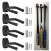 CACTIYE Wall Mount Vertical Baseball Bat Holder(4, Black) view 1