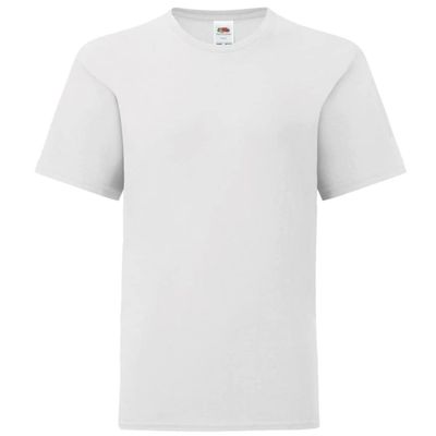 Fruit of the Loom Childrens/Kids Iconic T-Shirt (7-8 Years) (White)