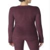Cuddl Duds ClimateRight Women's Stretch Fleece Warm Underwear Long Sleeve Top (XS - Berry) view 2