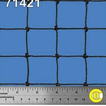 BuyBocceBalls Listing - Carron - Pack of 2 - Black - Field Hockey Goal Net - 7'H X 12'W X 4' Deep at top and Bottom; Made of #21 Nylon, 1 1/2" mesh, Tape Bound; Lacing Cords Included.