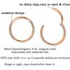 16 Gauge Hoop Nose Rings for Women Men 18k Rose Gold-plated Surgical Steel Nose Hoop Hypoallergenic Body Piercing Rings for Septum Cartilage Helix Conch Rook Tragus Lobe Lip 16g 13mm Nose Hoop view 2