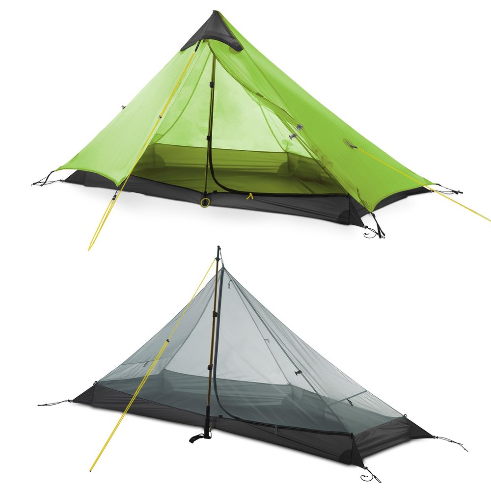 LANSHAN Ultralight Tent 3-Season Waterproof Backpacking Tent for 1-Person Camping, Trekking, Climbing, Hiking, 1 Person, Green