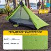 LANSHAN Ultralight Tent 3-Season Waterproof Backpacking Tent for 1-Person Camping, Trekking, Climbing, Hiking, 1 Person, Green view 2