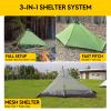 LANSHAN Ultralight Tent 3-Season Waterproof Backpacking Tent for 1-Person Camping, Trekking, Climbing, Hiking, 1 Person, Green view 4