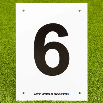 Vermont A4 Number Plates for Sports Pitches & Courts [1-12] | High-Visibility Number Plates (6)