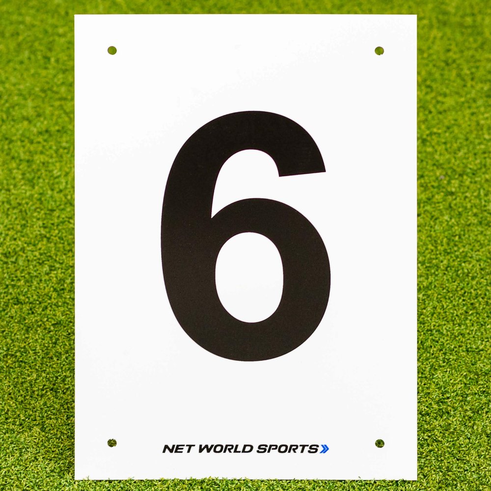 Vermont A4 Number Plates for Sports Pitches & Courts [1-12] | High-Visibility Number Plates (6)