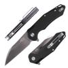 Firebird GANZO FH31 Pocket Folding Knife Wharncliffe D2 Steel Blade G10 Anti-Slip Handle with Clip Camping Hunting Fishing Folder Outdoor EDC Knife (Black) view 1