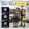 Rush Creek Creations 16-Rod Round Fishing Rod Holder for Garage, 360 Access Fishing Pole Holder for Fishing Rods, Reels, and Gear, Securely Holds 16 Rods, Camouflage view 4