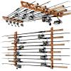 Rush Creek Creations 11-Rod Wall or Ceiling Fishing Rod Storage Rack, Vertical or Horizontal Fishing Rod Holder with 11 Rod Capacity view 1