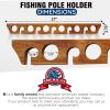 Rush Creek Creations 11-Rod Wall or Ceiling Fishing Rod Storage Rack, Vertical or Horizontal Fishing Rod Holder with 11 Rod Capacity view 3