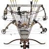 Rush Creek Creations Wall Mounted Bow and Arrow Display Rack for Hunting & Archery Accessories Real Tree 3-Bow Holder & 12-Arrow Storage Handcrafted Small Bows & Big Bow Hanger w/Arrow Holders view 1