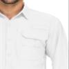 linlon Mens Safari Shirts Long Sleeve UV Protection Hiking Fishing UPF 50+ Quick Dry Cooling Camping Travel Shirts#5066-White-XXL view 2