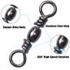 100pcs Barrel Swivels Fishing Saltwater Freshwater Fishing Tackle Line Connector Solid Ring Fishing Swivels High Strength Catfish Terminal Tackle Accessories view 2