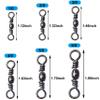 100pcs Barrel Swivels Fishing Saltwater Freshwater Fishing Tackle Line Connector Solid Ring Fishing Swivels High Strength Catfish Terminal Tackle Accessories view 3