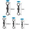 100pcs Barrel Swivels Fishing Saltwater Freshwater Fishing Tackle Line Connector Solid Ring Fishing Swivels High Strength Catfish Terminal Tackle Accessories view 4