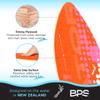 BPS 'Gator' 30 Inch No Wax Needed Skim Board - Epoxy Coated Wood Skimboard with EVA Pads - Skim Board for Beginner to Advanced (Orange) view 4