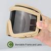 xaegistac Airsoft Goggles, Tactical Safety Goggles Anti Fog Military Eyewear with 3 Interchangable Lens for Paintball Riding Shooting Hunting Cycling (Khaki) view 3