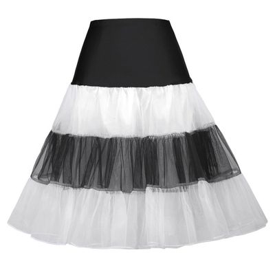 Kumeng Women's 50s Vintage Petticoat Half Slip Tutu Underskirt 25.59" Crinoline Rockabilly