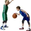 COOLOMG Basketball Pants with Knee Pads Kids 3/4 Compression Tights White S view 2