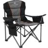 ALPHA CAMP Heavy Duty Camping Chair 500LBS Capacity, Oversized Folding Chair for Heavy People, Padded Portable Outdoor Chair with Cooler Bag & Cup Holder for Camping, Fishing, Beach,Black,1PC view 1