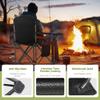 ALPHA CAMP Heavy Duty Camping Chair 500LBS Capacity, Oversized Folding Chair for Heavy People, Padded Portable Outdoor Chair with Cooler Bag & Cup Holder for Camping, Fishing, Beach,Black,1PC view 4