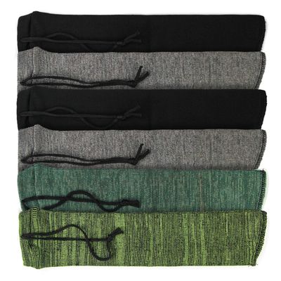 GUGULUZA Extra-Thick Gun Socks for Pistols, Pistol Sock for Handgun, 6 Pack Knit Silicone Treated Handgun Sleeve for Revolver, Drawstring Closure, Anti-Rust (Mix Color 6 pack)