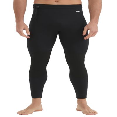 Lemorecn Wetsuit Pants Men 3mm Neoprene Swim Pants for Swimming Canoeing Snorkeling Scuba Kayaking Diving(1031black-L)