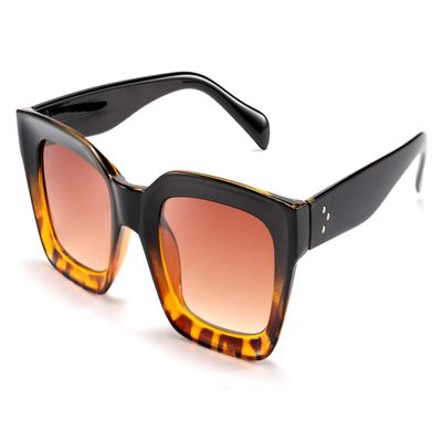 FEISEDY Classic Women Sunglasses Fashion Thick Square Sun Glasses Chunky Frame UV400 B2471